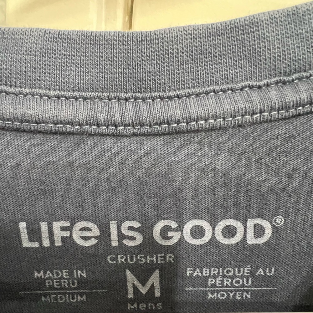 Life Is Good Gray Crusher Turtle tee shirt - Picture 3 of 5
